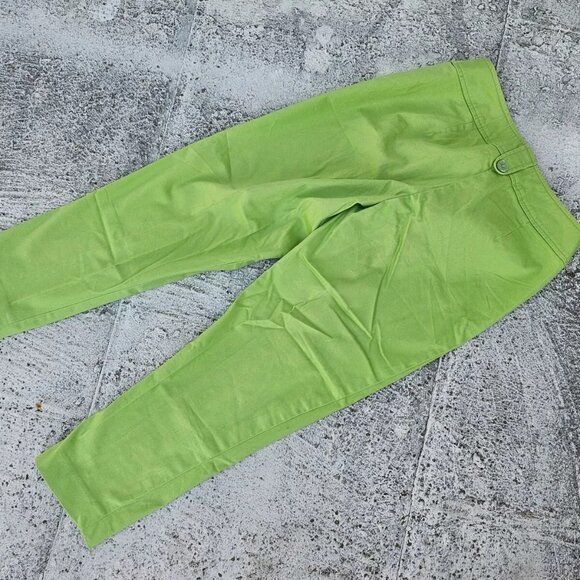 Focus2000 Petie Women Capri Pant Green Cotton Pant Size 2P - Picture 9 of 11